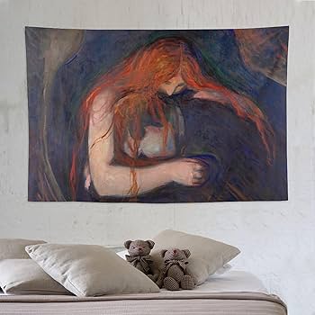 ムンク・Edvard Munch、日本未発売限定画集より・新品額付 Edvard Munch（エドヴァルド ムンク） 星月夜 アートポスター